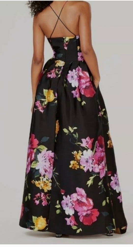 BCX Floral Print Cross Back Gown - Picture 2 of 12